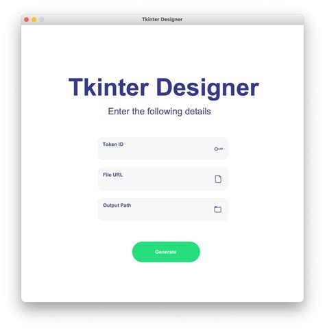 Tkinter Designer uses the Figma API to analyze a design file and create the respective code and files needed for the GUI. . Tkinter designer